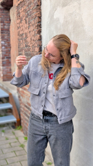 Jackenstoff Wool Look klassischer Stil, grau meliert