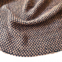 EINZELST�CK 1,2 m Italienischer Doubleface-Wollmischstoff Deadstock Designerstoff - camel schwarz