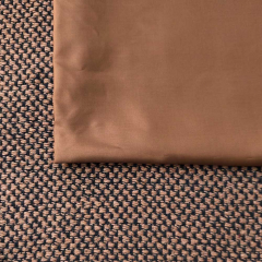 EINZELST�CK 1,2 m Italienischer Doubleface-Wollmischstoff Deadstock Designerstoff - camel schwarz