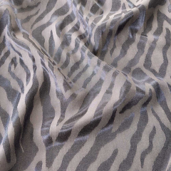 Viskosestoff Jacquard Zebramuster, mattes dunkelbraun