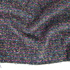 Bouclestoff Streifen Deadstock Designerstoff -pink hellgrn schwarz - Made in Italy