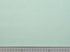Baumwollstoff kleine Punkte beschichtet Petite Dots, wei hellgrn