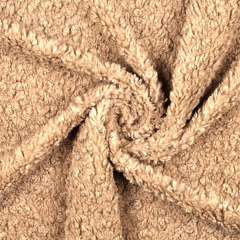 Teddystoff Boucle Stoff Lammfell-Optik dick weich, camel