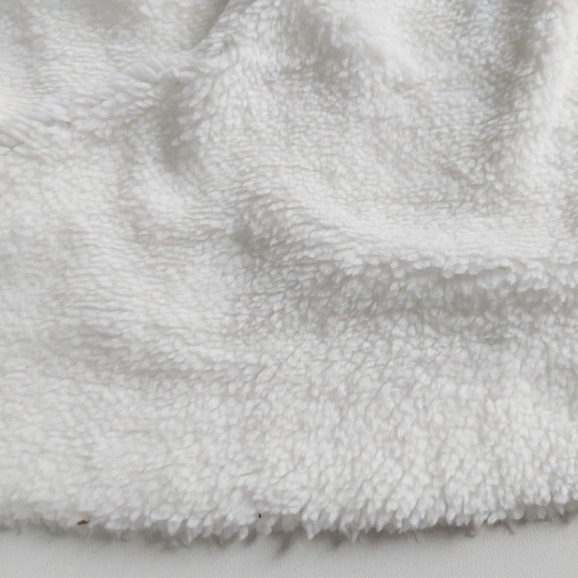 Teddyfleece Stoff Teddyfell Lammfellimitat flauschig weich elastisch, cremewei�