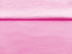 RESTSTCK 103 cm angerauter Sweat Stoff uni, baby rosa