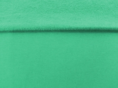 RESTSTCK 245 cm angerauter Sweat Stoff uni, smaragd grn