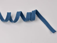 Flache Kordel Hoodiekordel Kapuzenband 15 mm, jeansblau