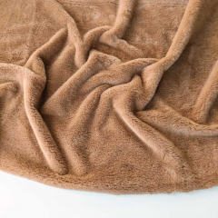 butterweiches Fellimitat Plsch Fake Fur, cognac