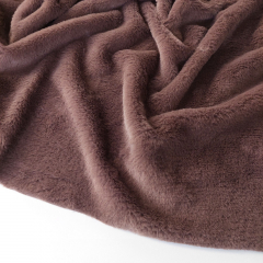 butterweiches Fellimitat Plsch Fake Fur, dunkelbraun