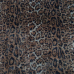 Fellimitat Leopardenmuster Pelzimitat Animal Print flauschig weich, braun dunkelbraun