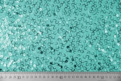 RESTSTCK 125 cm Glitzernder Paillettenstoff, mint