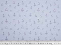 Jerseystoff Dreiecke Pfeile Organic Interlock ,grau hellblau