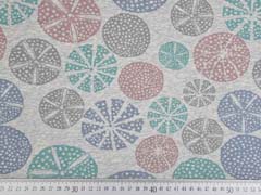 RESTSTCK 64 cm Bio-Sweatstoff Muscheln,  hellgrau