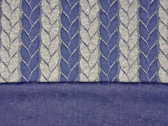 Jacquard Jersey Zopfmuster, dunkelblau grau melange