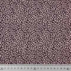 Baumwollstoff kleines Leoparden Muster, schwarz altrosa