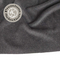 Woll-Cashmere Blend Velourstoff Deadstock, dunkelgrau