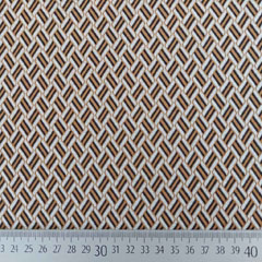 Jerseystoff Jacquard Strickjersey grafisches Muster, creme hellbraun schwarz