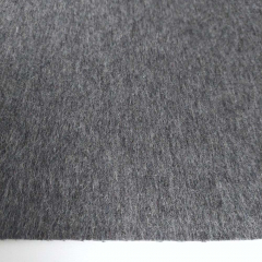 Wollstoff mit Mohair Deadstock flauschig, dunkelgrau