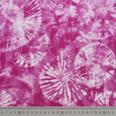 RESTSTCK 109 cm Viskose Jerseystoff Batik Ethno Druck, pink wei