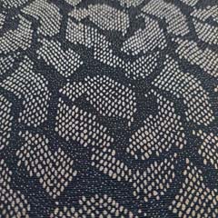 RESTST�CK 60 cm Jerseystoff Punto di Roma Foliendruck Snake Print, gold schwarz