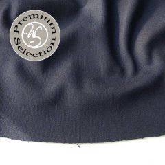 EINZELSTCK (1.7 m) Wollstoff Pique hnliche Textur, dunkelblau - Made in Italy