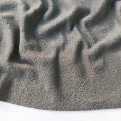 Fleece Stoff Meterware uni, helles armygr�n