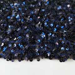 Paillettenstoff elastisch, marineblau schwarz