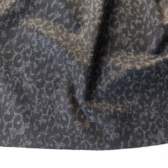 Punto di Roma Heavy Stretchjersey kleines Leopardenmuster, grau schwarz