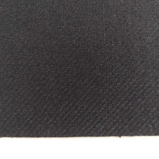 Woll Twill Schurwolle Kaschmir Deadstock uni schwarz - made in Italy