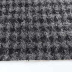 Wollstoff Schurwolle Mohair Hahnentritt Deadstock schwarz cremewei� - Made in Italy