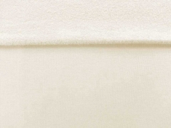 Sweat Stoff flauschige Rckseite uni, cremewei