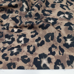 Canvas Stoff Baumwollstoff Leoparden Muster, schwarz braun
