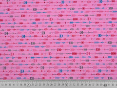 French Terry Sweat Pfeile, rosa