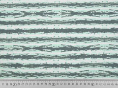 RESTSTCK 120 cm Sweatstoff French Terry Reifenspuren Streifen, hellmint