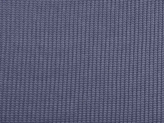 Strickstoff Baumwolle Halbpatent gerippt, jeansblau