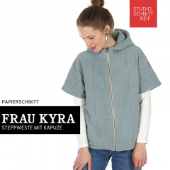 Papierschnittmuster Weste mit �berschnittenen �rmeln FRAU KYRA Studio Schnittreif