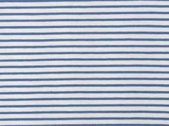 RESTSTCK 50 cm Jersey Stoff Streifen, graublau wei
