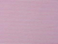 Jerseystoff Streifen 3 mm, rosa wei