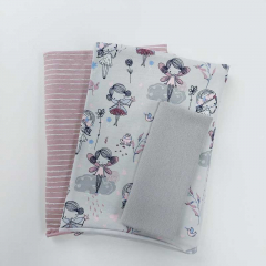 STOFFPAKET Jerseystoffs��e Elfen Streifen, hellaltrosa grau