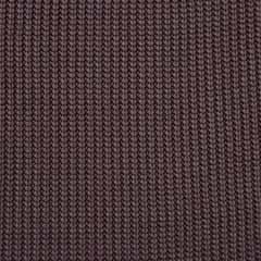 RESTSTCK 55 cm Strickstoff Baumwolle Halbpatent gerippt, dunkelbraun