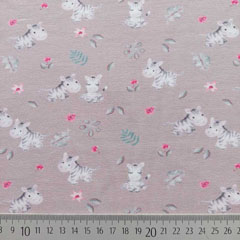 Jerseystoff Zebras, hellaltrosa
