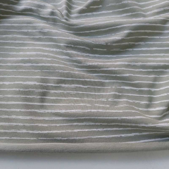 Jerseystoff Streifen blurry stripes, weiss helles khakigr�n