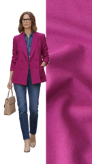 Jackenstoff Mantelstoff Velourstoff Lodenstoff Meterware weich uni - helle Pflaume (violett)