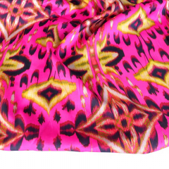 Viskose Satin Stoff Ethnomuster Ibiza Style - limegreen pink