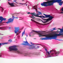 French Terry Sweatstoff abstraktes Muster Sommersweat pink blau