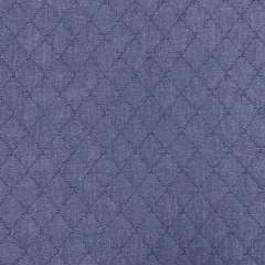 Steppstoff Denim Jeansstoff wattiert zweilagig Futterstoff -  jeansblau