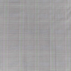 Stretchstoff Bengalin Glencheck Muster, hellgr�n matt braun hellbeige