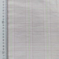 Stretchstoff Bengalin Glencheck Muster, hellgr�n matt braun hellbeige