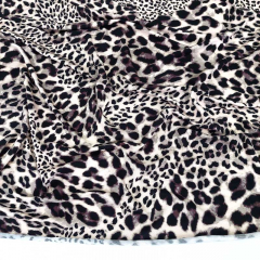 Viskose Jersey Stoff Leopardmuster, beige schwarz braun