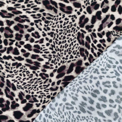 Viskose Jersey Stoff Leopardmuster, beige schwarz braun